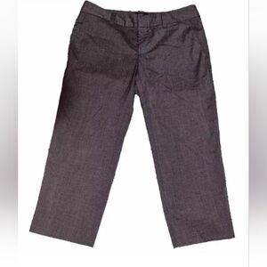 Gap Women Pants Size 6 Gray Ankle Hip Slung Cotton Linen Minimalist Stretch